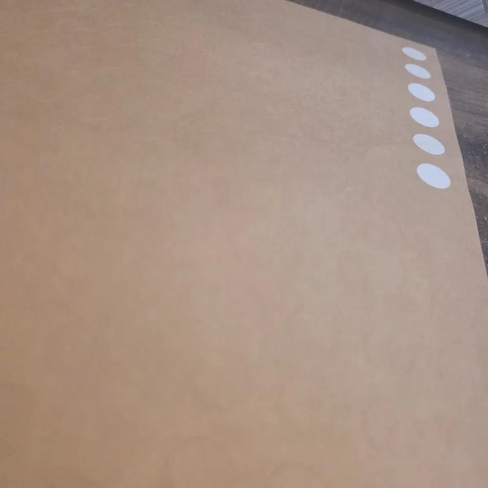 Kraft Paper Stickers Blank .25 Round for Arts and Craft 6 Sheets 154 Per Sheet